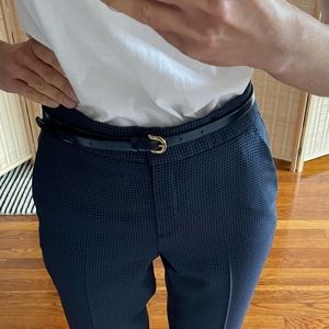 J Crew genuine leather Navy skinny belt size XS